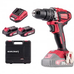 Akumuliatorinis suktuvas-gręžtuvas WORCRAFT 20V LI-ION, 2x2.0Ah (pl.dėž) CHD-S20LiB