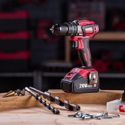 Akumuliatorinis suktuvas-gręžtuvas WORCRAFT 20V LI-ION, 2x2.0Ah (pl.dėž) CHD-S20LiB