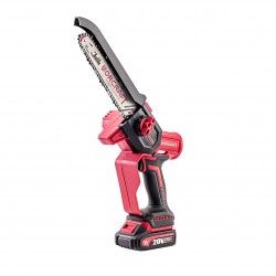 Akumuliatorinis grandininis mini pjūklas WORCRAFT 8" 20V LI-ION 2x2.0Ah (pl.dėž.)