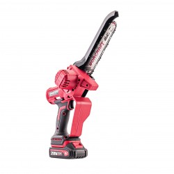 Akumuliatorinis grandininis mini pjūklas WORCRAFT 8" 20V LI-ION 2x2.0Ah (pl.dėž.)