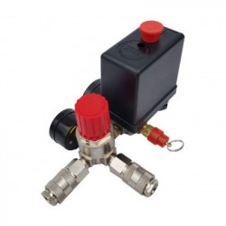 Oro kompresoriaus slėgio rėlė su manometrais 12 bar 230V Oro kompresoriaus slėgio rėlė su manometrais 12 bar 230V