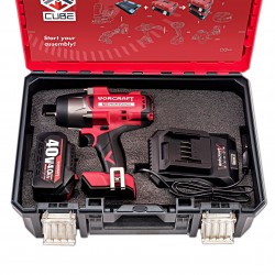 Akumuliatorinis smūginis veržliasukis WORCRAFT 3/ 4'' 2600Nm 40V LI-ION (pl.dėž.)