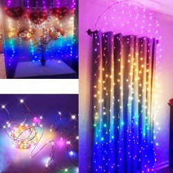 LED USB Užuolaida - Girlianda, spalvota LED USB Užuolaida - Girlianda, spalvota