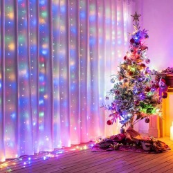 LED USB Užuolaida - Girlianda, spalvota LED USB Užuolaida - Girlianda, spalvota