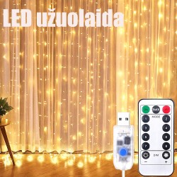 LED USB užuolaida - girlianda LED USB užuolaida - girlianda