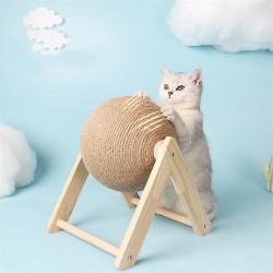 Žaislas katinui - judantis sizalio kamuoliukas Žaislas katinui - judantis sizalio kamuoliukas