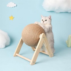 Žaislas katinui - judantis sizalio kamuoliukas Žaislas katinui - judantis sizalio kamuoliukas