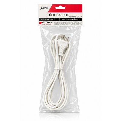 Netzkabel mit Stecker 3 m...