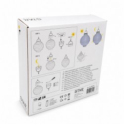 pakabinamas saulės energijos LED žibintas „festival“, 20 cm