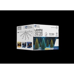 LED girlianda su žiedu, 12 × 1,8 m, 216 LED, šaltai balta LED girlianda su žiedu, 12 × 1,8 m, 216 LED, šaltai balta