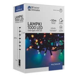 LED girlianda, 1000 LED, 53 m, spalvota LED girlianda, 1000 LED, 53 m, spalvota
