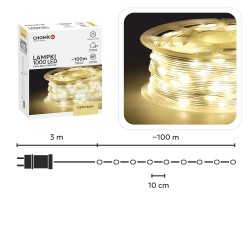 LED girlianda „Micro Wire Light“ 1000 LED, šiltai balta, 100 m LED girlianda „Micro Wire Light“ 1000 LED, šiltai balta, 100 m