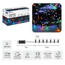 LED girlianda, 100 LED, 8 m, spalvota LED girlianda, 100 LED, 8 m, spalvota