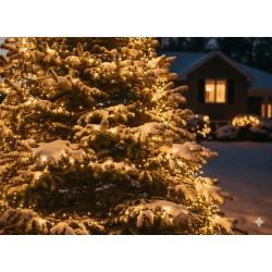 LED girlianda, 200 LED, 13 m, šiltai balta