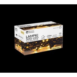 LED girlianda, 500 LED, 28 m, šiltai balta