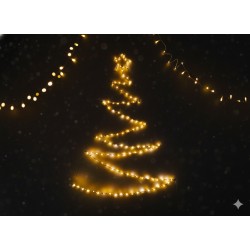 Kalėdinė LED eglutė su žvaigžde, 105 cm, šiltai balta