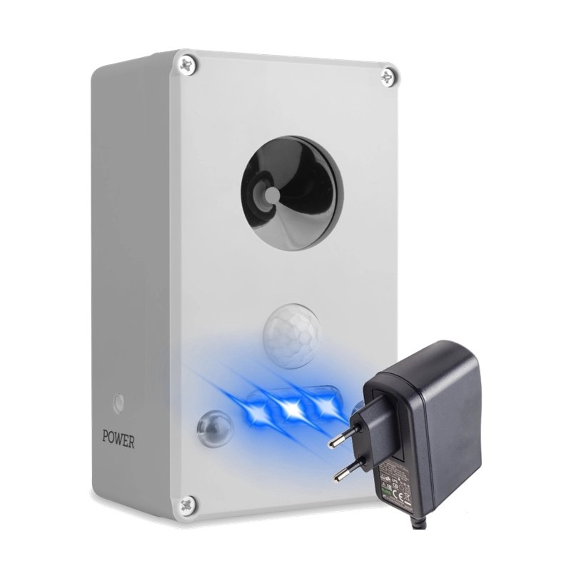 Ultragarsinis gyvūnų ir paukščių baidytuvas AC1000 su judesio jutikliu