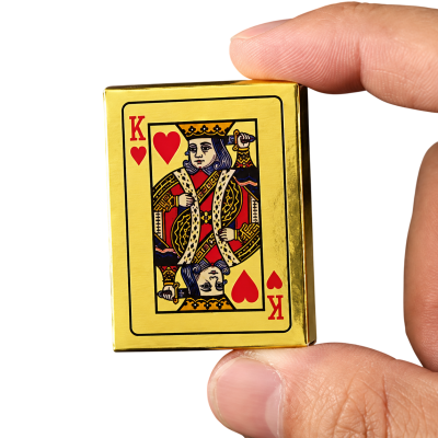 Mini-Kartenspiel in Gold /...