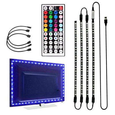 RGB-LED-Streifen-Set zur Beleuchtung eines Fernsehers