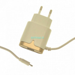 Įkroviklis Micro USB su papildoma usb jungtimi 2.1A