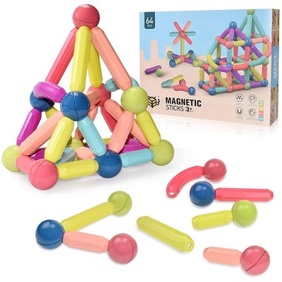 Magnetischer Baukasten, 64-teilig.
