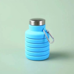Silikon-Trinkflasche, 550 ml – Blau