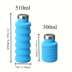Silikon-Trinkflasche, 550 ml – Blau