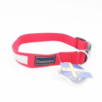 50 cm. Gustaf & Evita Halsband rot mit Reflektor