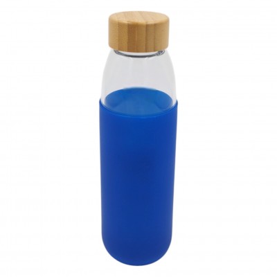 Glastrinkflasche (blau)