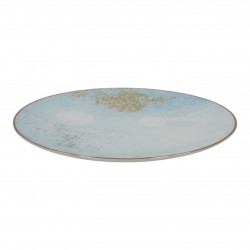 Keramikteller mit blau-goldenem Dekor, 27 cm Keramikteller mit blau-goldenem Dekor, 27 cm