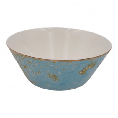 Keramikschale mit blau-goldenem Dekor