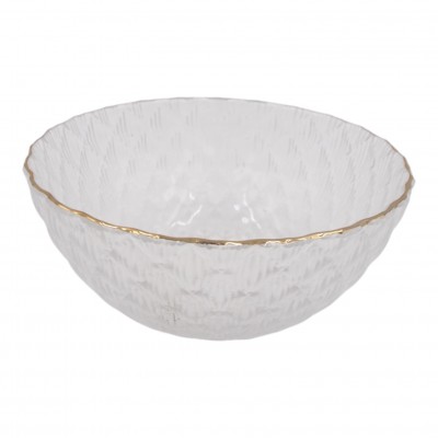 Glasschale 15 cm mit Goldrand