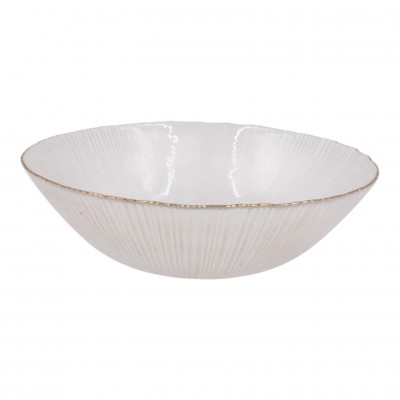 Glasschale 24,5 cm mit Goldrand