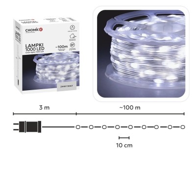 LED-Lichterkette auf Rolle, 1000 LEDs, 100 m, kaltweiß