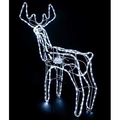 LED-beleuchteter Weihnachtshirsch – 90×80 cm