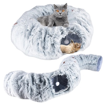 Weiches, multifunktionales Tunnelbett für Katzen
