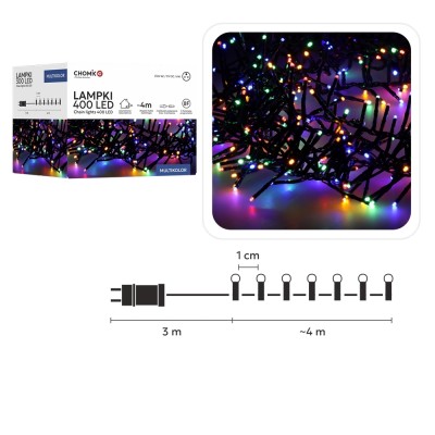 LED-Girlande, 400 LEDs, 4 m, mehrfarbig