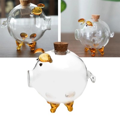 Sparschwein aus Glas mit Stöpsel