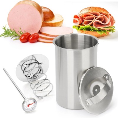 Edelstahl-Form zur Herstellung von Schinken und Wurst mit Thermometer