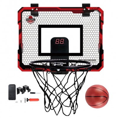 Basketball-Rückwand mit Korb und digitaler Anzeigetafel