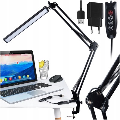 LED-Tischleuchte mit Halterung (verstellbar, USB)
