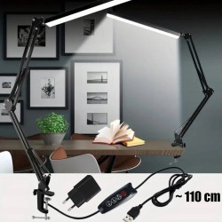 LED-Tischleuchte mit Halterung (verstellbar, USB)