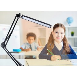 LED-Tischleuchte mit Halterung (verstellbar, USB)