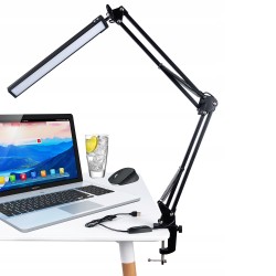 LED-Tischleuchte mit Halterung (verstellbar, USB)