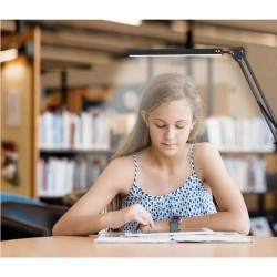LED-Tischleuchte mit Halterung (verstellbar, USB)