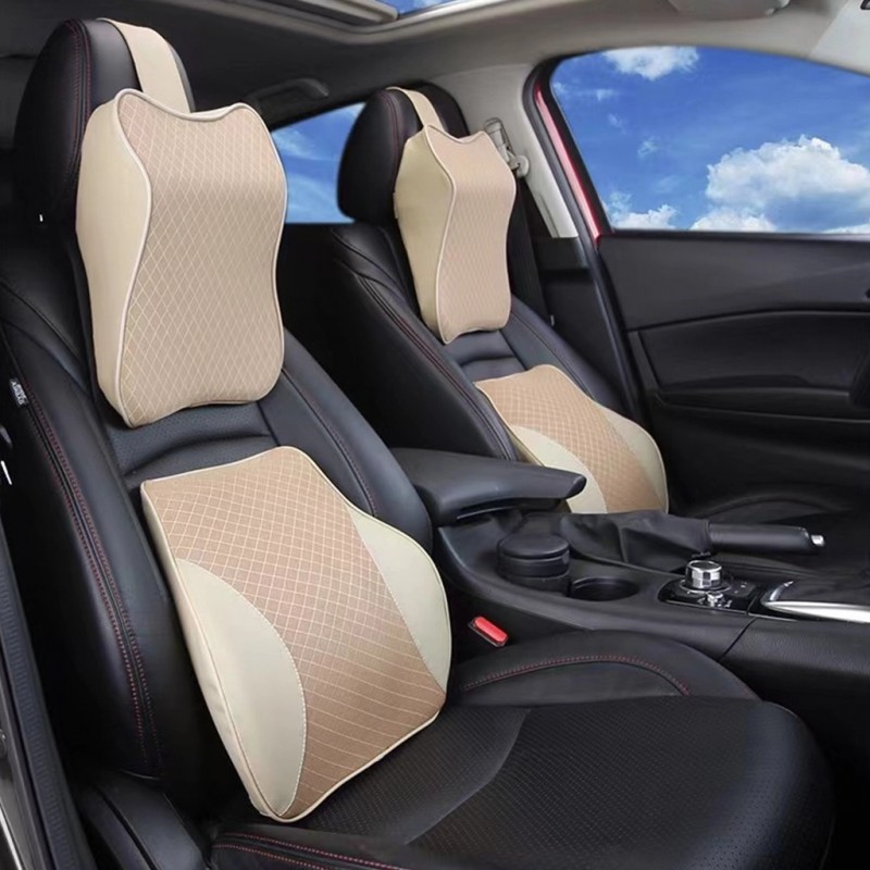 Ergonomisches Autokissen-Set CREME
