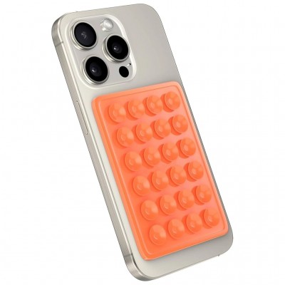 Silikon-Klebeplatte für Handy ORANGE