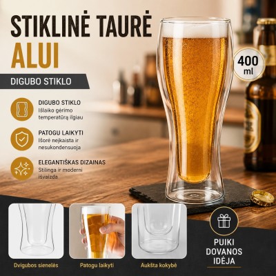 Doppelbierglas 400 ml