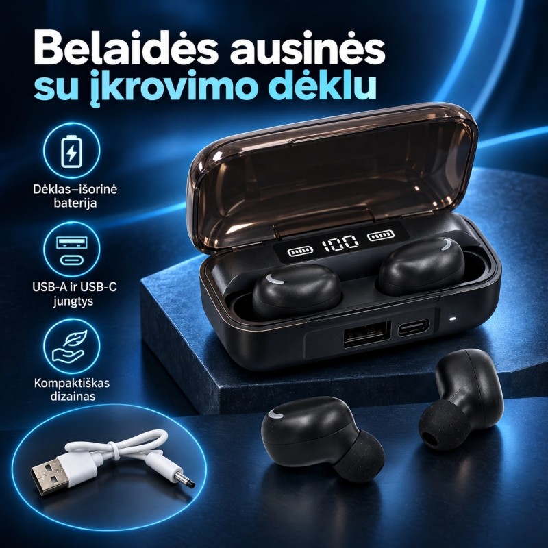 Kabellose Bluetooth-Kopfhörer mit Ladecase TR2474A