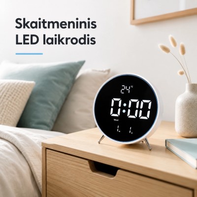 Elektronische Uhr mit Datum und Thermometer TR2250E
